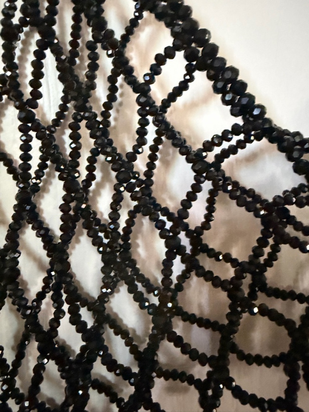 NWT Agua De Leon 100% Beaded Net Crop Top Made/Sold in Columbia Sz S - Picture 3 of 4